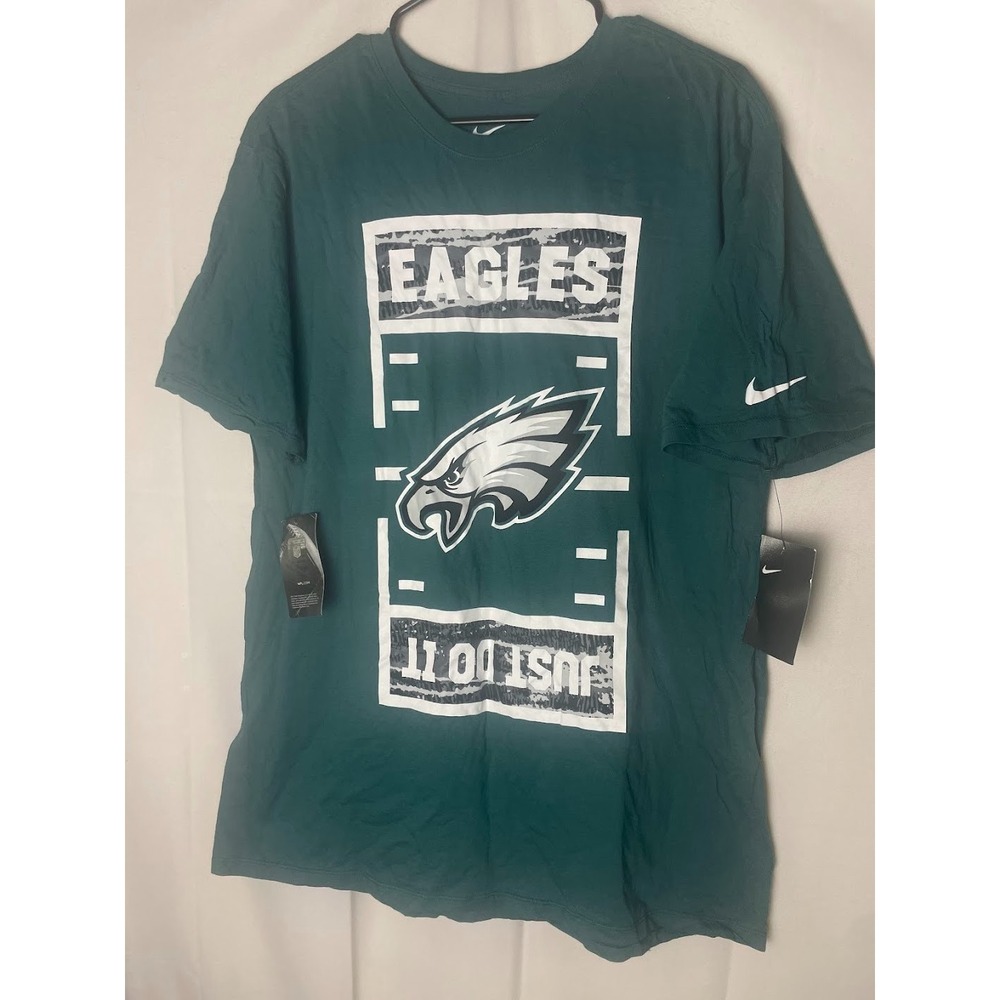 Nike Philadelphia Eagles NFL Football Men's T Shirt Green Size XL Brand New‎
